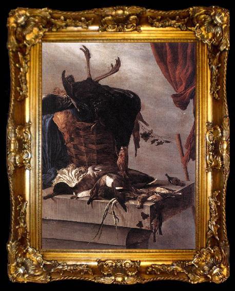 framed  RUYSDAEL, Salomon van Still-Life with a Turkey af, ta009-2